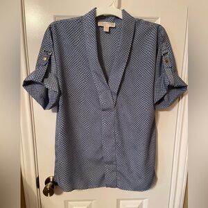 MICHAEL Michael Kors Navy Geometric Blouse